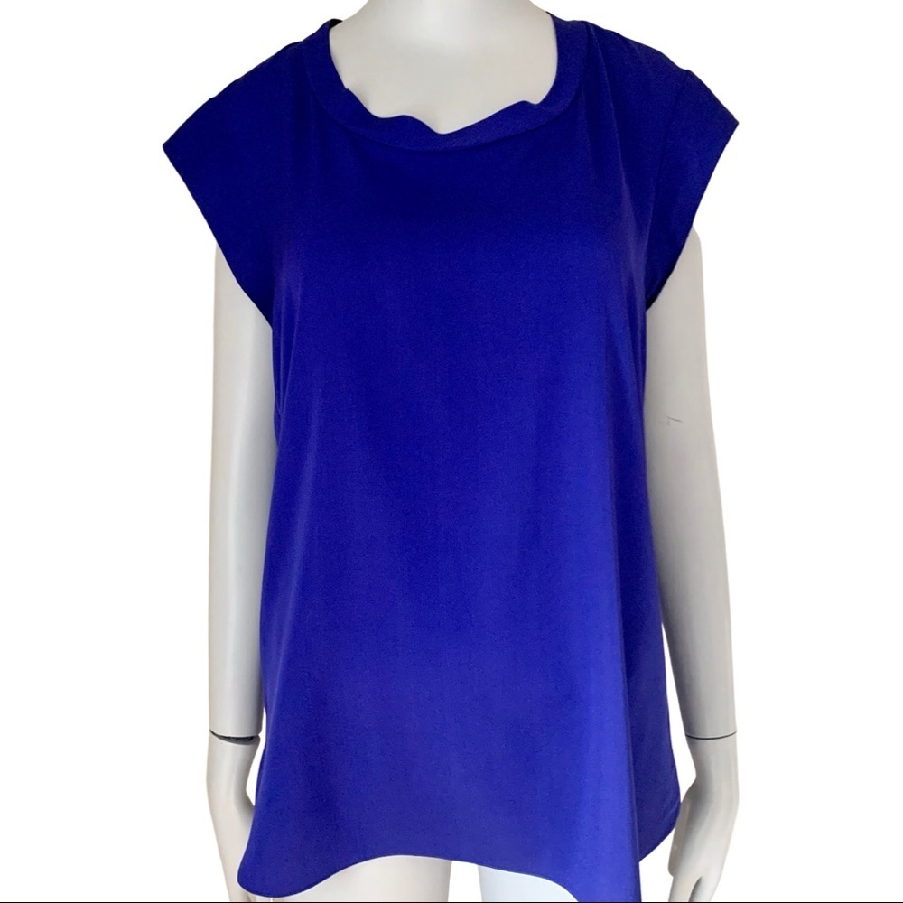3.1 PHILLIP LIM Silk Round Neck Purple Blouse